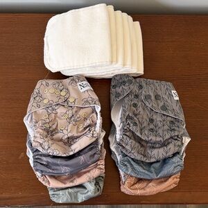 Neutral Tone Cloth Diapers Set